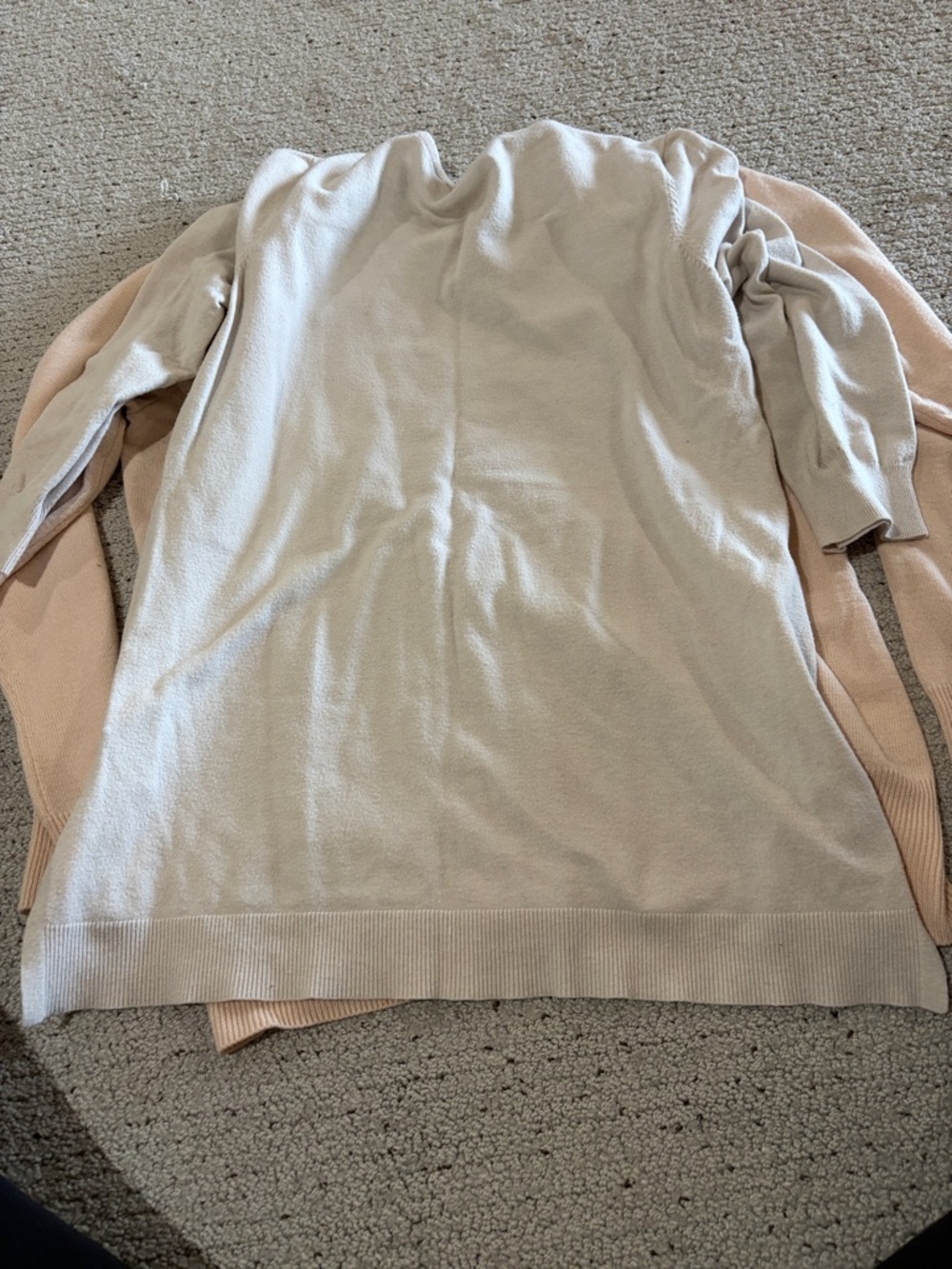 Cyrus Cream v Neck, Sonoma Burgundy, NY and Co Blush Sweater - Picture 6 of 9